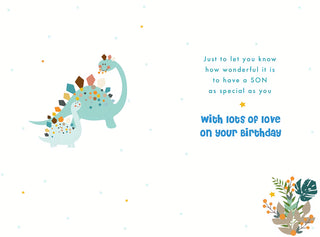 Son - Greeting Card - Back