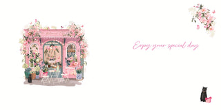 Open Birthday Female - Greeting Card - Back