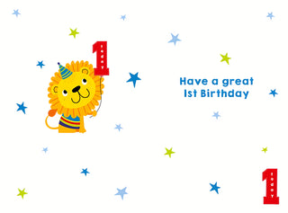 Age 1 Male - Greeting Card - Back