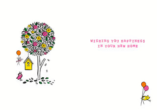 New Home - Greeting Card - Back