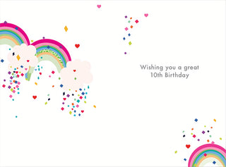 Age 10 Female - Greeting Card - Back