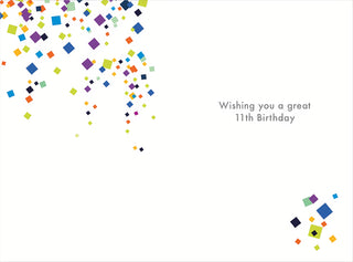 Age 11 Male - Greeting Card - Back