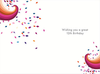 Age 12 Female - Greeting Card - Back