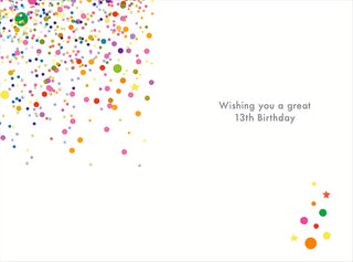 Age 13 Female - Greeting Card - Back