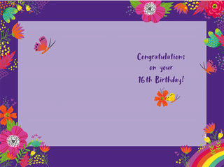 Age 16 Female - Greeting Card - Back