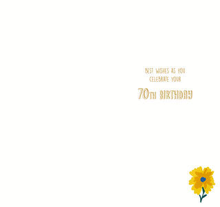 Age 70 Female - Greeting Card - Back