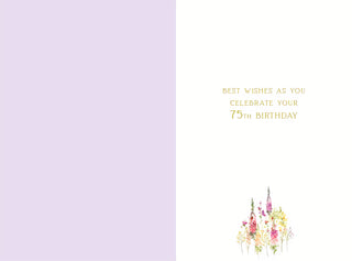 Age 75 Female - Greeting Card - Back