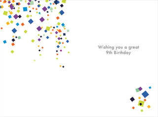 Age 9 Male - Greeting Card - Back