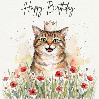 Happy Birthday Hat Cat