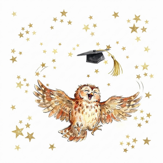 Happy Owl, Graduation Congratulations - Ecard