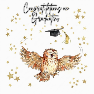 Happy Owl, Graduation Congratulations - Ecard