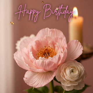 Pink Floral Birthday - Ecard