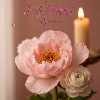Pink Floral Birthday, Cousin - Ecard