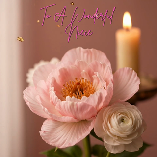 Pink Floral Birthday, Niece - Ecard