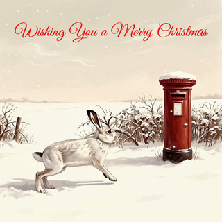 Rabbit Postbox Merry Christmas