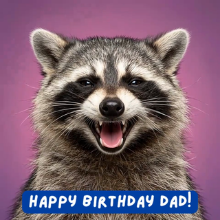 Raccoon Birthday Dad