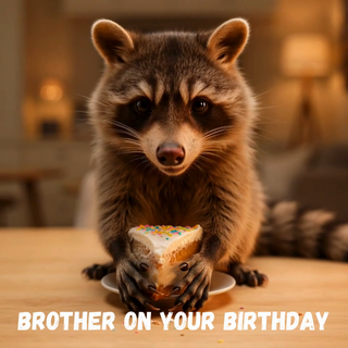 Raccoon Brother Birthday - Ecard