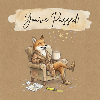 Relax Fox You've Passed, Congratulations - Ecard