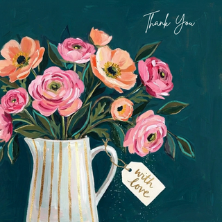 Thank You Floral Vase - Ecard